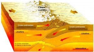 Convergenza tra placche continentali.