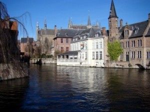 Canal Scene Bruges Belgio