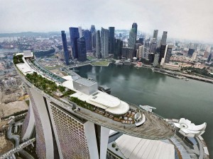 Marina BaySands,  Singapore. Vista dall'alto.