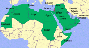map Arab-Countries