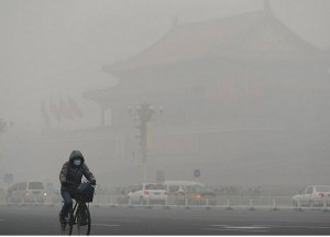 Lo smog a Pechino.