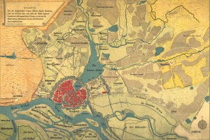 Mappa di Amburgo, 1750.